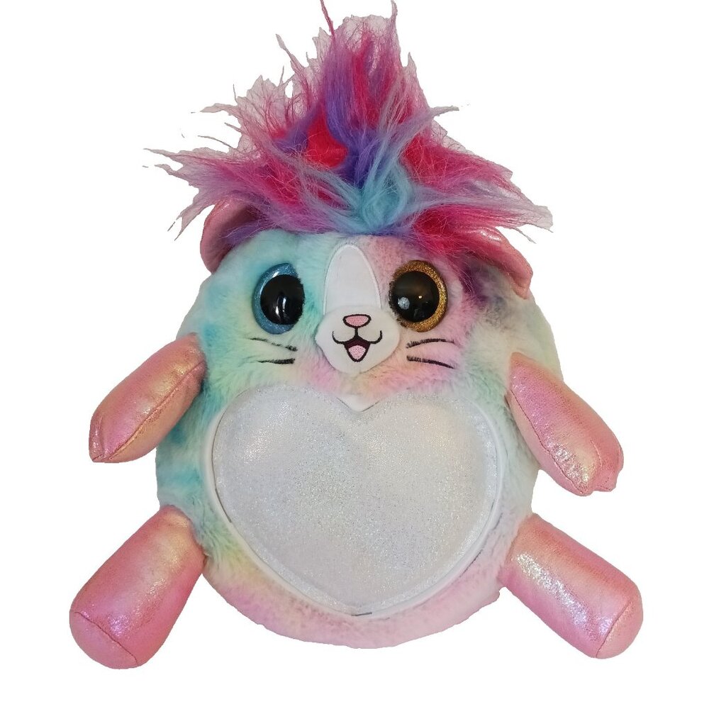 Zuru Rainbocorns Plush Stuffed Unicorn Cat Pink Blue Tie Dye Glitter Heart 11"
